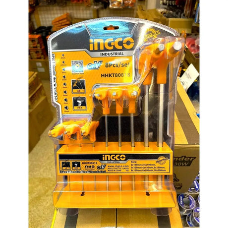 Ingco Screwdrivers Ingco 8 Pieces T-handle hex wrench set - HHKT80818