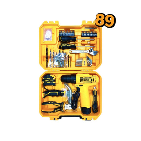 Ingco Tool Set Ingco 89 Pieces Tools Set with 12V Cordless Drill - HKTHP10891