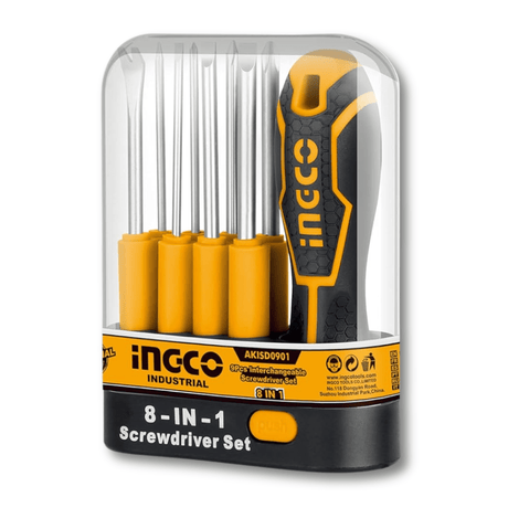 Ingco Screwdrivers Ingco 9-Piece Interchangeable Screwdriver Set – AKISD0901