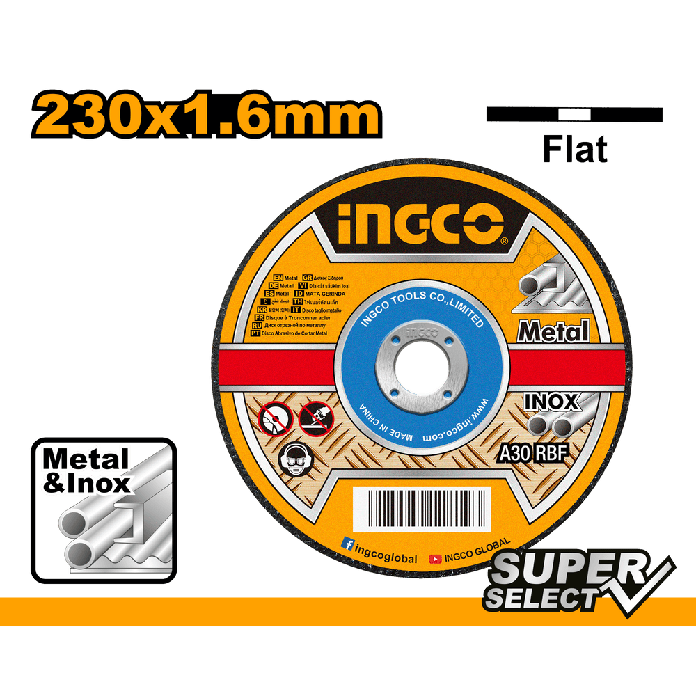 Cutter Disck Inox Ingco Abrasive INOX Metal Cutting Discs 7