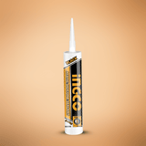 Ingco Caulk & Sealants Ingco Acetic Silicone Sealant – White, Black & Transparent – 300ml