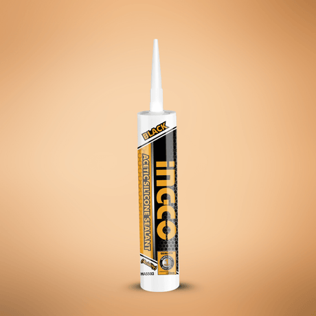 Ingco Caulk & Sealants Ingco Acetic Silicone Sealant – White, Black & Transparent – 300ml