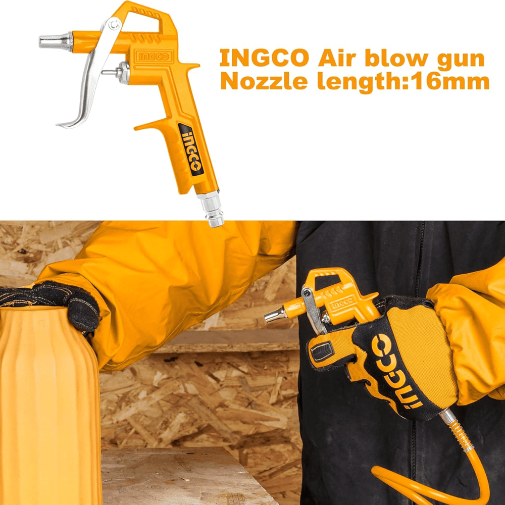 Ingco Compressor & Air Tool Accessories Ingco Air Blow Gun 16mm Nozzle with Nitto Type Connector - ABG031