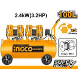 Ingco Compressor & Air Tool Accessories Ingco Air Compressor 3.2HP 100L - ACS2241001