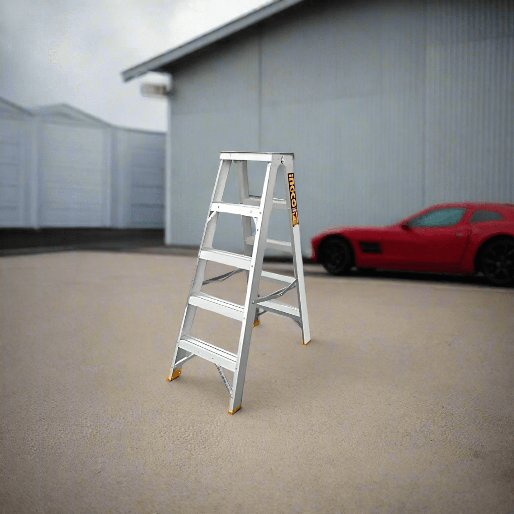 Ingco Ladder Ingco Aluminum Double-Sided Ladder 2x5 Steps – HLAD01051