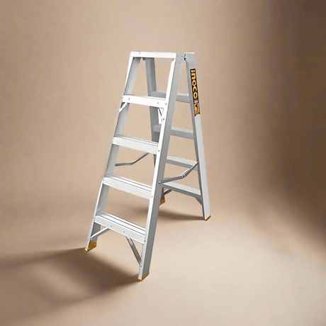 Ingco Ladder Ingco Aluminum Double-Sided Ladder 2x5 Steps – HLAD01051