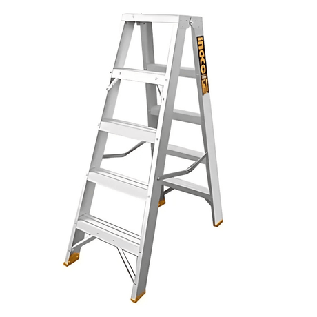 Ingco Ladder Ingco Aluminum Double-Sided Ladder 2x5 Steps – HLAD01051