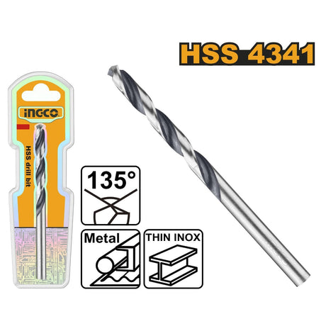 Ingco Drill Bits Ingco Black Groove Metal HSS Drill Bit