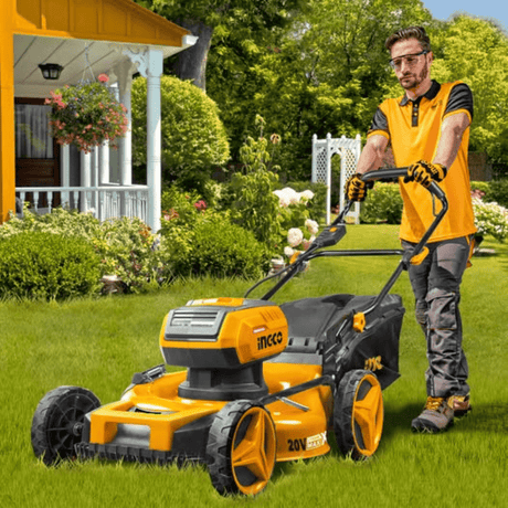 Ingco Lawn Mower Ingco Brushless 20" Lithium-ion Cordless Lawn Mower with Two 40V 5.0Ah Batteries & Charger - LMLI20202