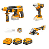 Ingco Power Tool Combo Kit Ingco Brushless Lithium-Ion 3-Pieces Cordless Combo Kit 20V - COSLI230521