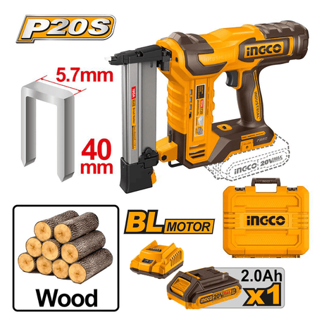 Ingco Nailer & Stapler Ingco Brushless Motor Cordless Brad Nailer - CCSNLI6008
