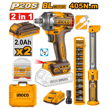 Ingco Power Tool Combo Kit Ingco Cordless 2 Pieces Combo Kit - COSLI23056