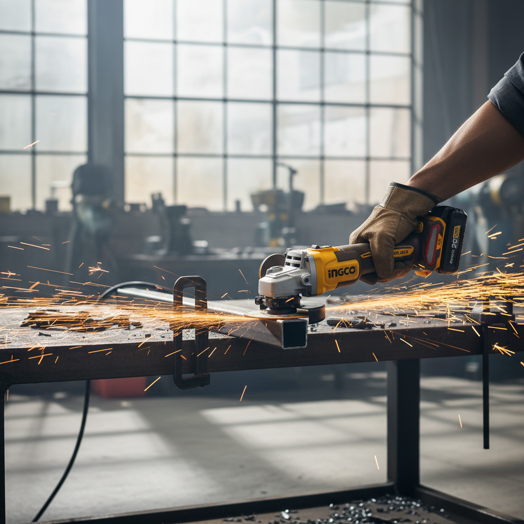 Ingco Grinder Ingco Cordless 20V Lithium-ion Angle Grinder 3 Speed Brushless 115mm 900W Kit-  CAGLI261522