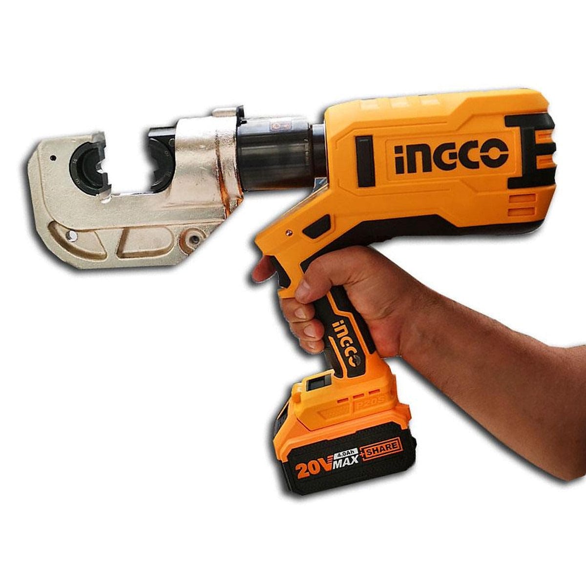 Ingco Specialty Power Tool Ingco Cordless Lithium-Ion Hydraulic Crimping Tool with Two 20V 4.0Ah Batteries & Charger - CTLI2002