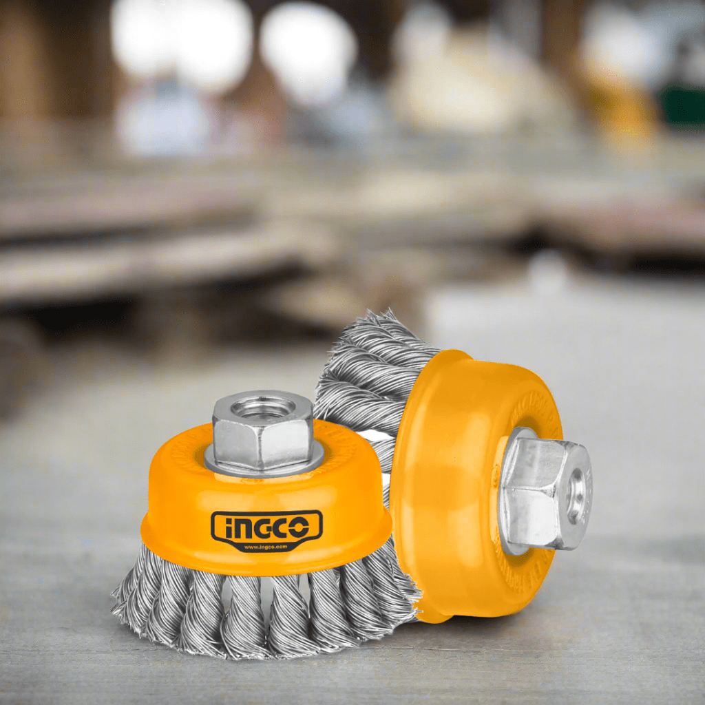 Ingco Wire Wheels & Brushes Ingco Cup Brush Twisted Wire with Nut 3" & 4" - WB20751 & WB21001