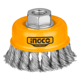 Ingco Wire Wheels & Brushes Ingco Cup Brush Twisted Wire with Nut 3" & 4" - WB20751 & WB21001