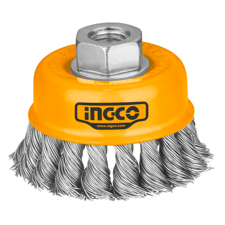 Ingco Wire Wheels & Brushes Ingco Cup Brush Twisted Wire with Nut 3" & 4" - WB20751 & WB21001