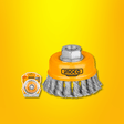 Ingco Wire Wheels & Brushes Ingco Cup Brush Twisted Wire with Nut 3" & 4" - WB20751 & WB21001