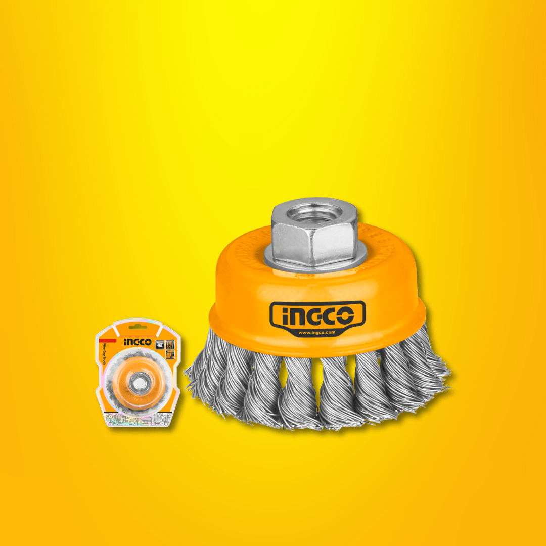 Ingco Wire Wheels & Brushes Ingco Cup Brush Twisted Wire with Nut 3" & 4" - WB20751 & WB21001