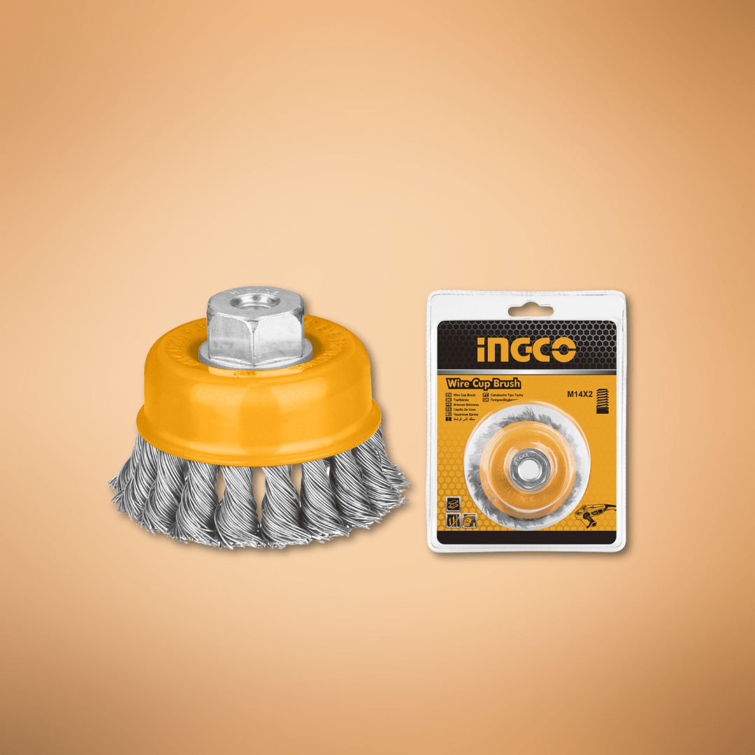 Ingco Wire Wheels & Brushes Ingco Cup Brush Twisted Wire with Nut 3" & 4" - WB20751 & WB21001