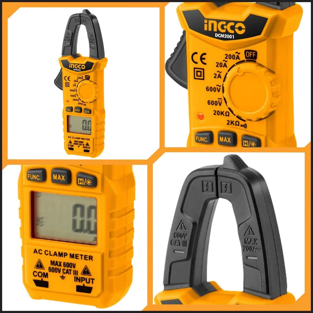 Ingco Digital Meter Ingco Digital AC Clamp Meter 2000 Counts – DCM2001
