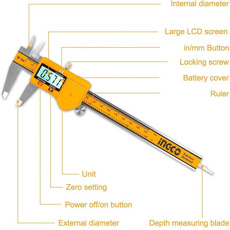 Ingco Marking Tools Ingco Digital Caliper - HDCD01150