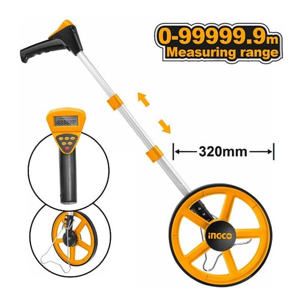 Ingco Marking Tools Ingco Digital Display Measuring Wheel - HDMW23