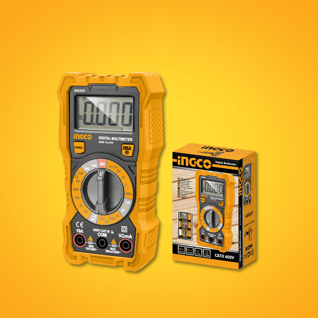 Ingco Digital Meter Ingco Digital Electric Multimeter 600 Volts - DM200