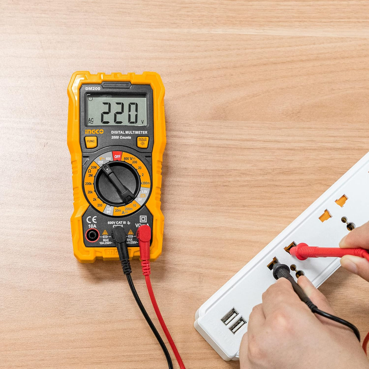 Ingco Digital Meter Ingco Digital Electric Multimeter 600 Volts - DM200