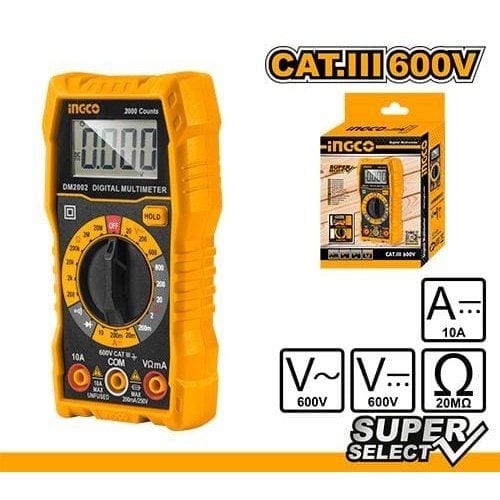 Ingco Digital Meter Ingco Digital Electric Multimeter 600 Volts - DM2002