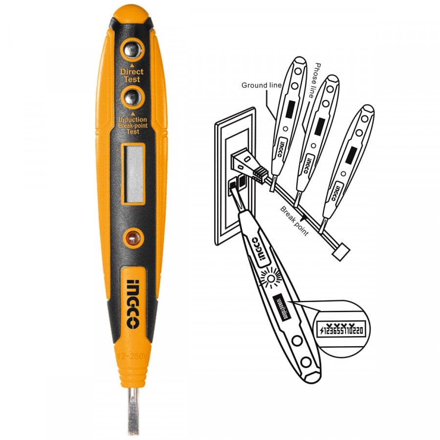 Ingco Screwdrivers Ingco Digital Voltage Tester - HSDT2201