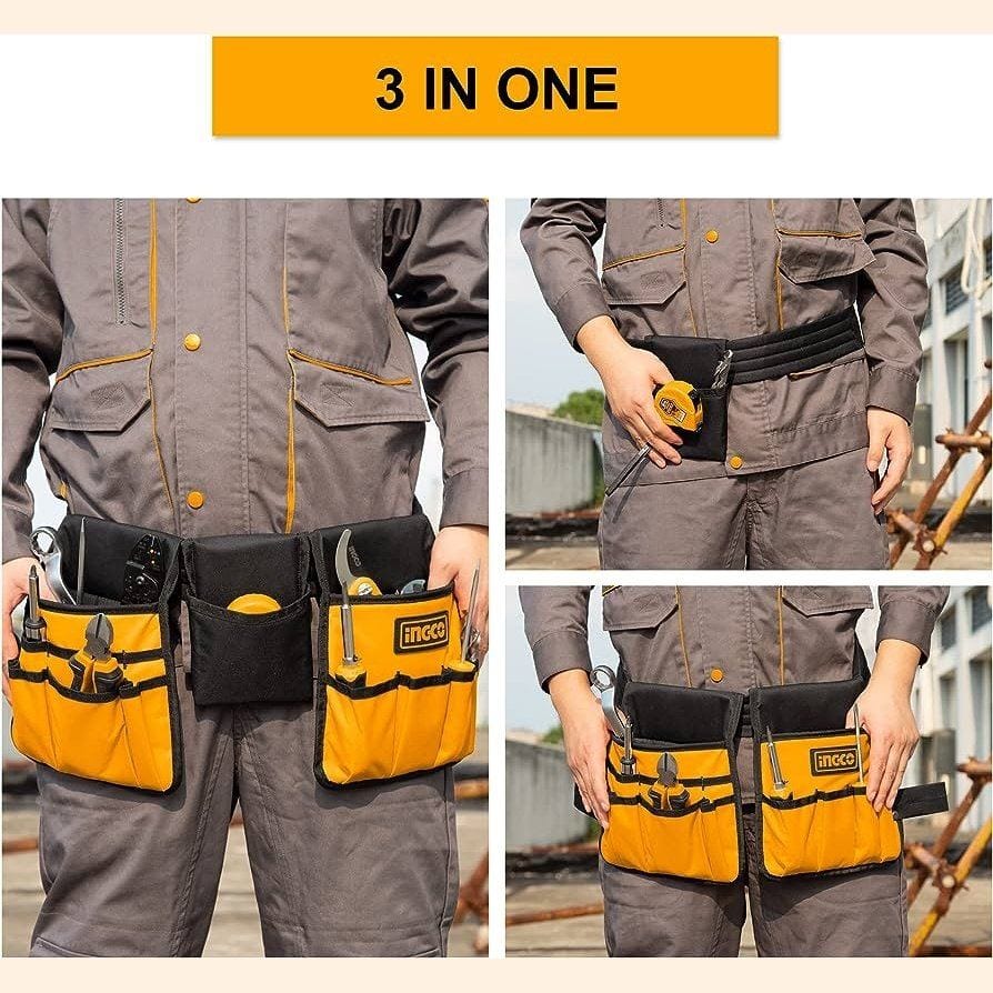 Ingco Tool Boxes Bags & Belts Ingco Double Tool Pouch - HTBP02031