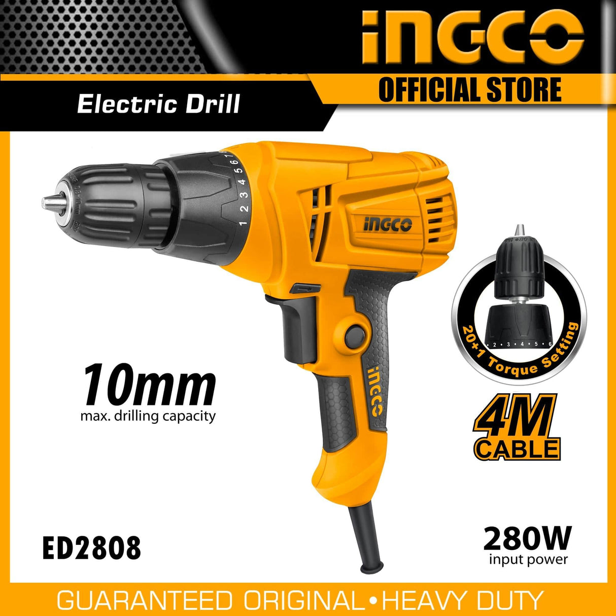 Ingco Drill Ingco Electric Drill 280W - ED2808