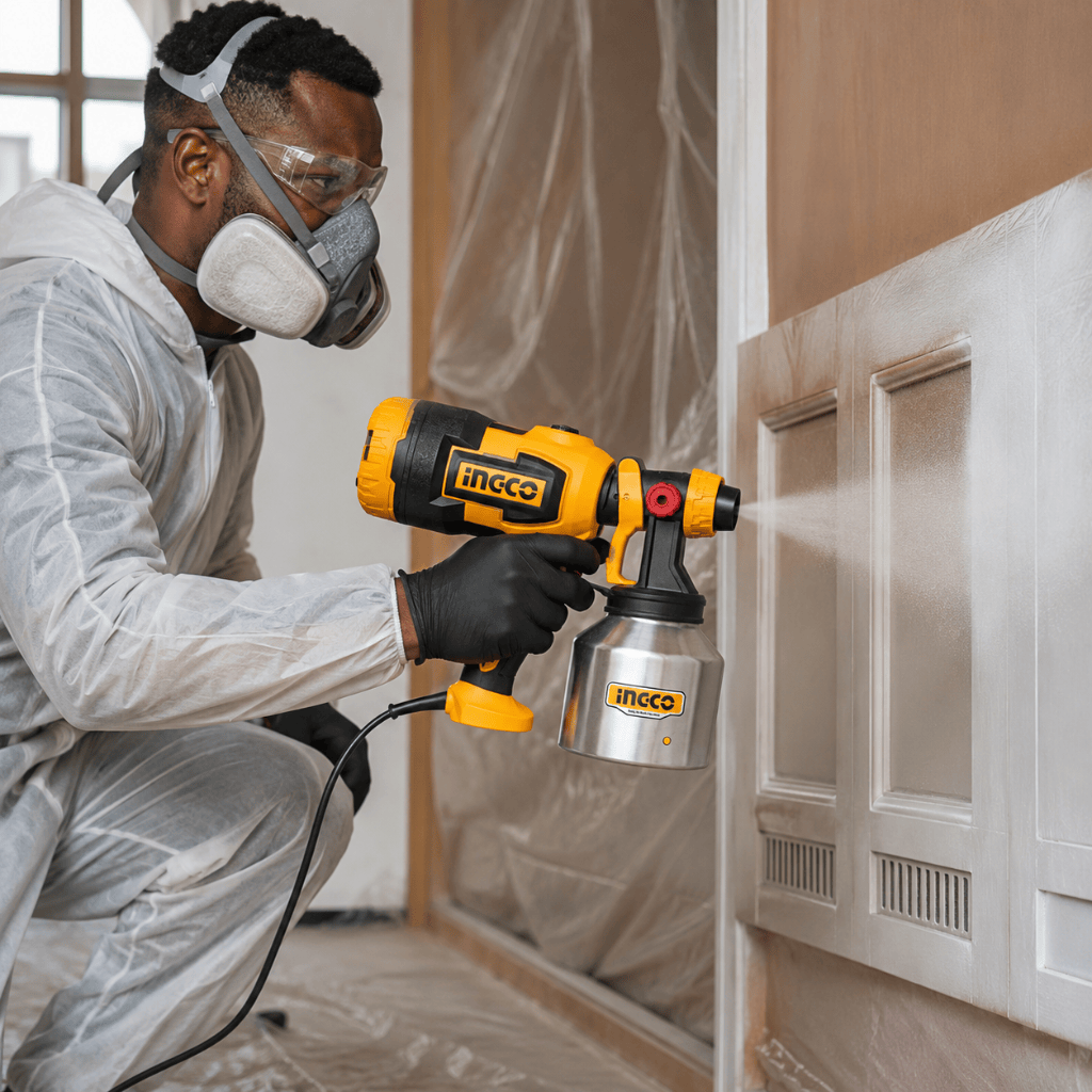 Ingco Spray Gun Ingco Electric Spray Gun 530W with 1000ml Stainless Steel Tank – SPG45061