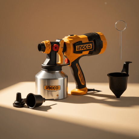 Ingco Spray Gun Ingco Electric Spray Gun 530W with 1000ml Stainless Steel Tank – SPG45061
