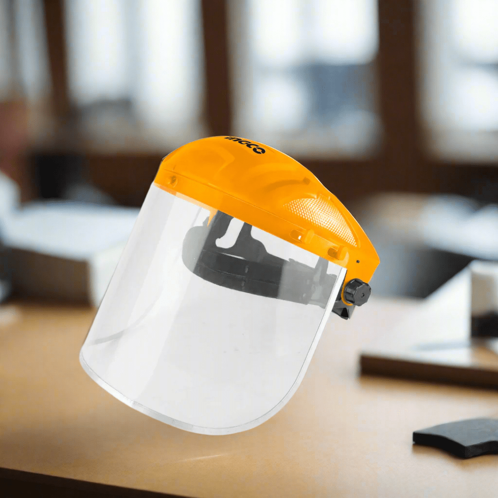 Ingco Eye Protection & Safety Glasses Ingco Face Shield with Impact-Resistant Visor & Adjustable Headgear – HFSPC32