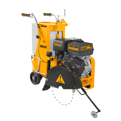 Ingco Construction Equipment Ingco Gasoline Floor Saw 9.6kW 14cm Cutting Depth - GSF16-2