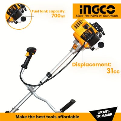 Ingco Trimmer Ingco Gasoline Grass Trimmer & Bush Cutter 1.1HP 31cc - GBC53144241