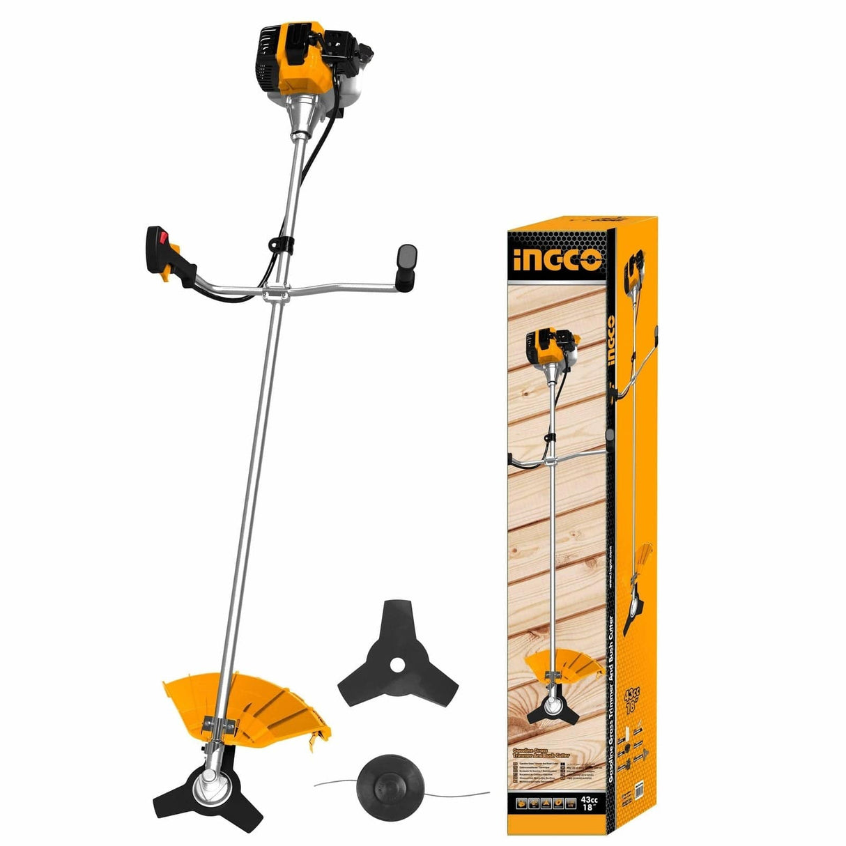 Ingco Trimmer Ingco Gasoline Grass Trimmer & Bush Cutter 43cc - GBC5434411