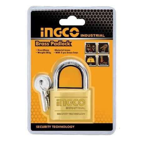 Ingco Padlocks & Accessories Ingco Heavy Duty Brass Padlock