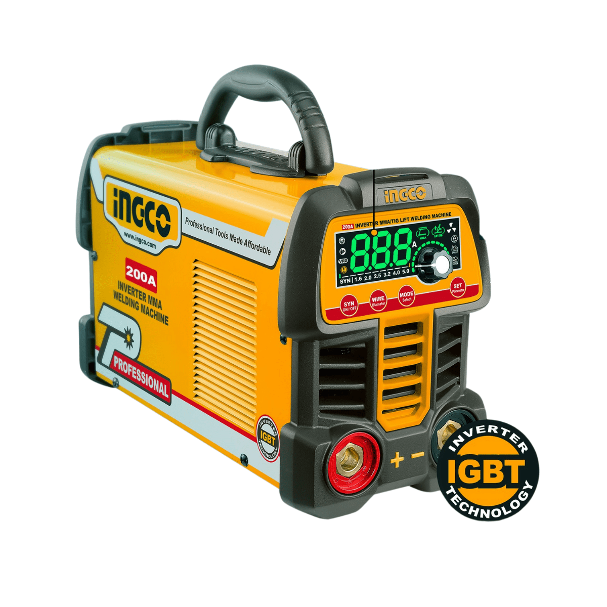 Ingco Welding Machine & Accessories Ingco IGBT Inverter MMA/TIG Lift Welding Machine 200A with 60% Duty Cycle - ING-MMA200691