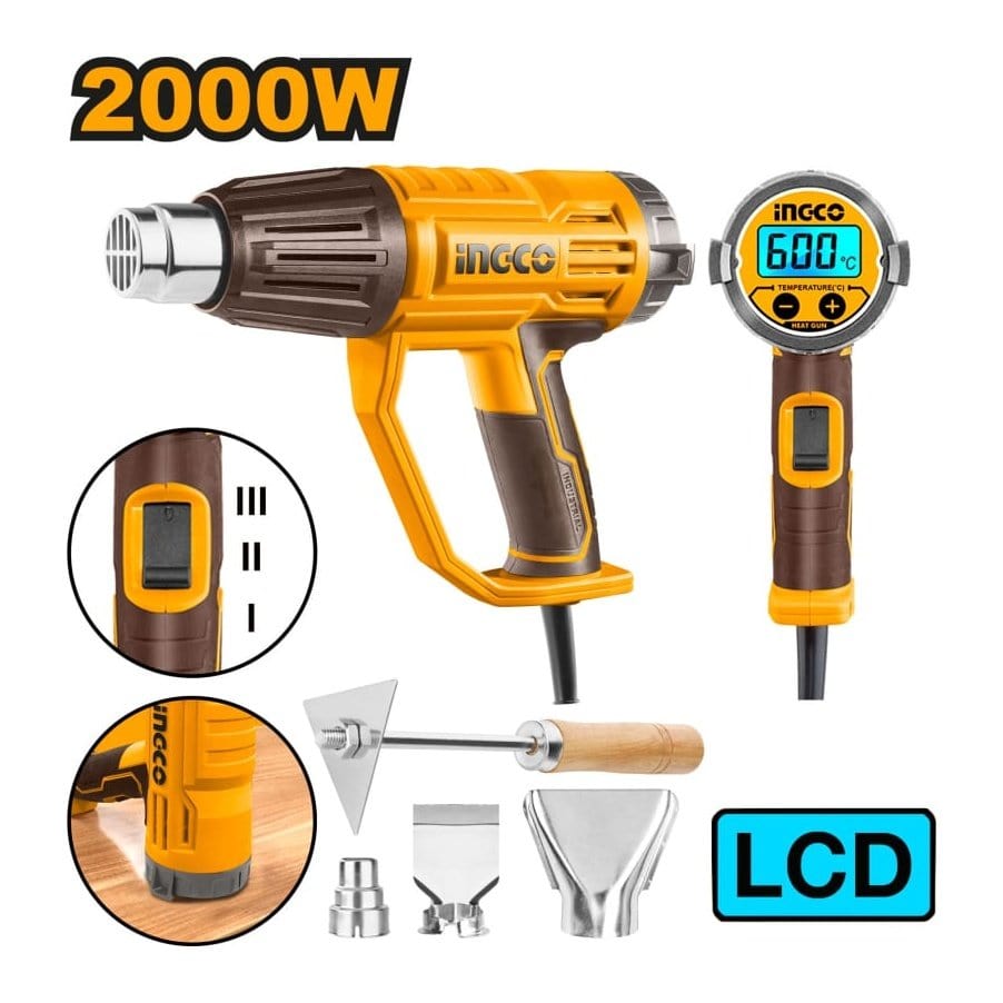 Ingco Heat Gun Ingco Industrial Heat Gun With LCD Screen 2000W  - HG200058