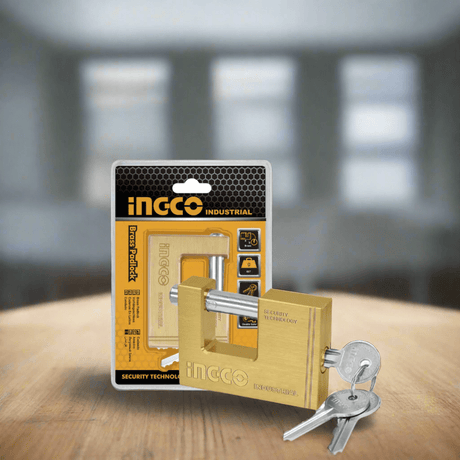 Ingco Padlocks & Accessories Ingco Industrial Heavy Duty Brass Padlock