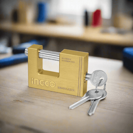 Ingco Padlocks & Accessories Ingco Industrial Heavy Duty Brass Padlock