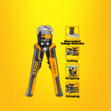 Ingco Hand Saws & Cutting Tools Ingco Intelligent Voltage-Detecting Stripper with Crimping & Cutting Functions – HWSP102429