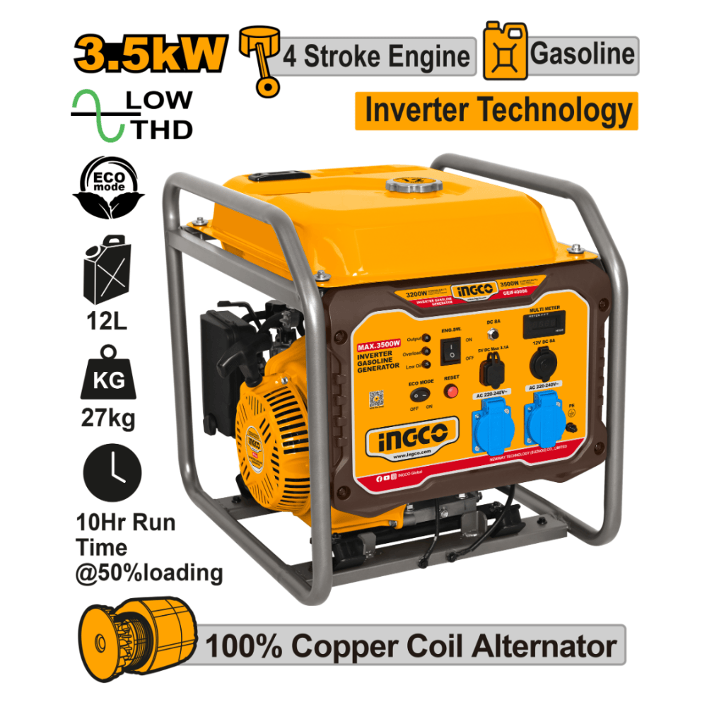 Ingco Generator Ingco Inverter Gasoline Generator 3.5kW - GEIF40006