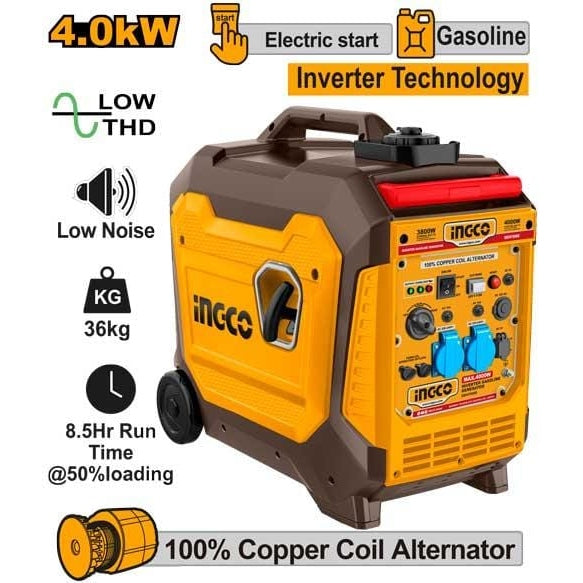 Ingco Generator Ingco Inverter Gasoline Generator 4.0KW - GEI47506E