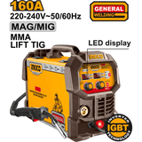 Ingco Welding Machine & Accessories Ingco Inverter MAG/MIG/MMA/TIG Lift welding machine 160A - ING-MGT16058