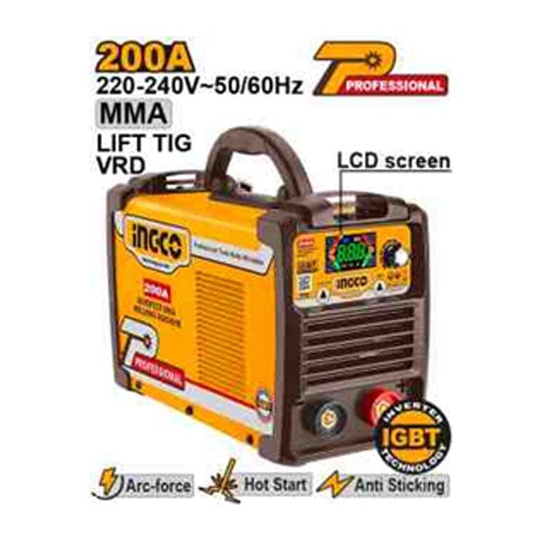 Ingco Welding Machine & Accessories Ingco Inverter MMA Welding Machine 200 AMP - ING-MMA200381