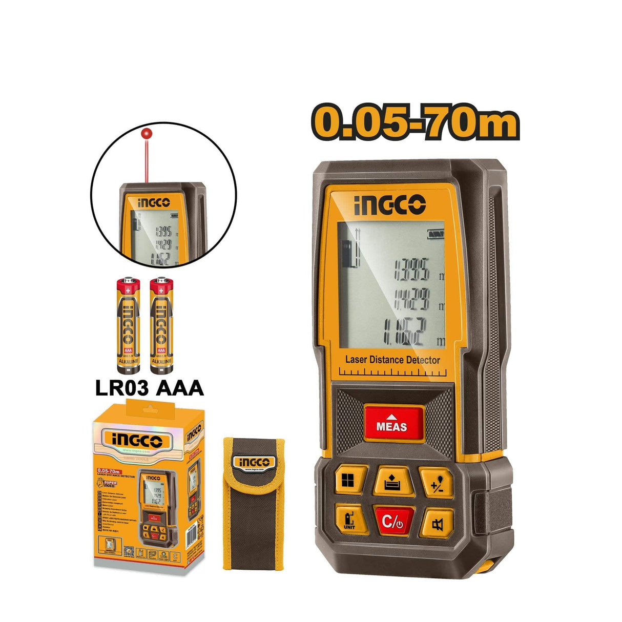 Ingco Laser Measure Ingco Laser Distance Detector 70m - HLDD0708